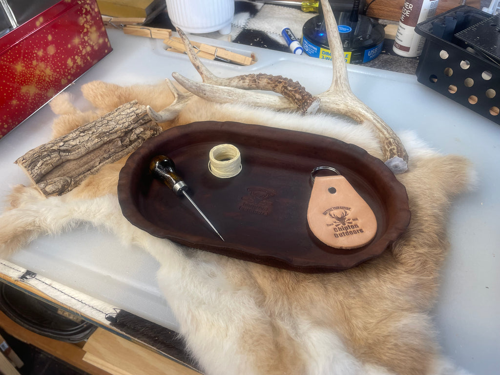 Hand made leather valet - Dark Brown