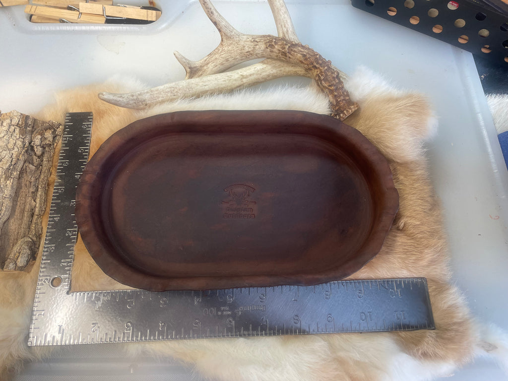 Hand made leather valet - Dark Brown