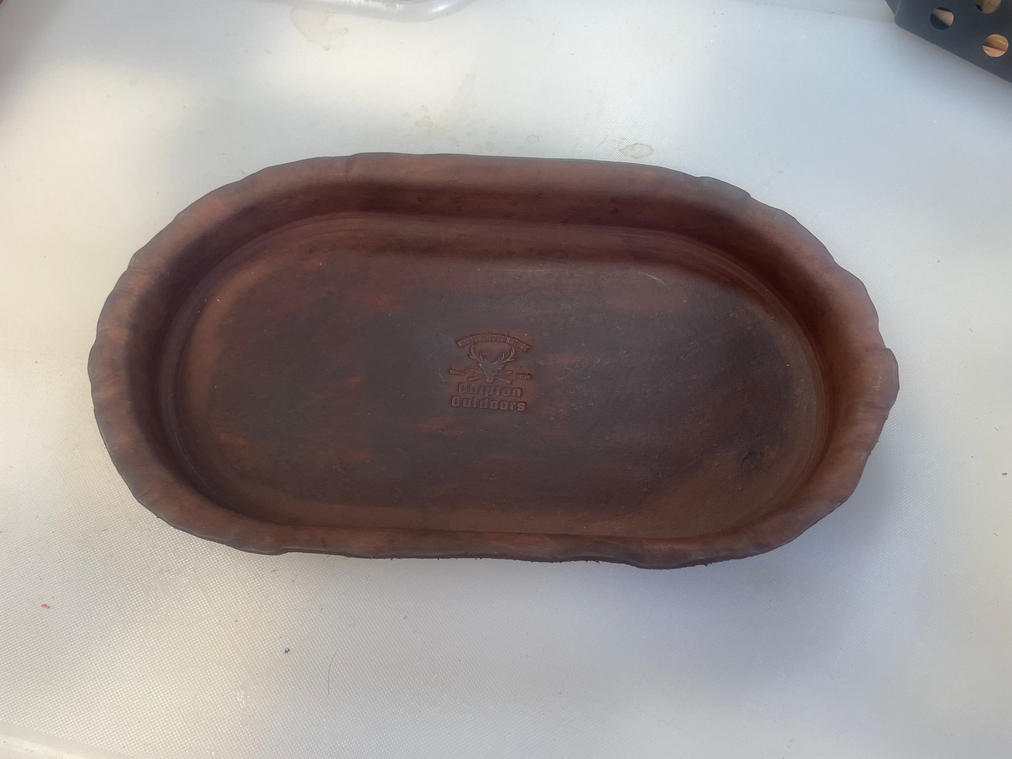 Hand made leather valet - Dark Brown