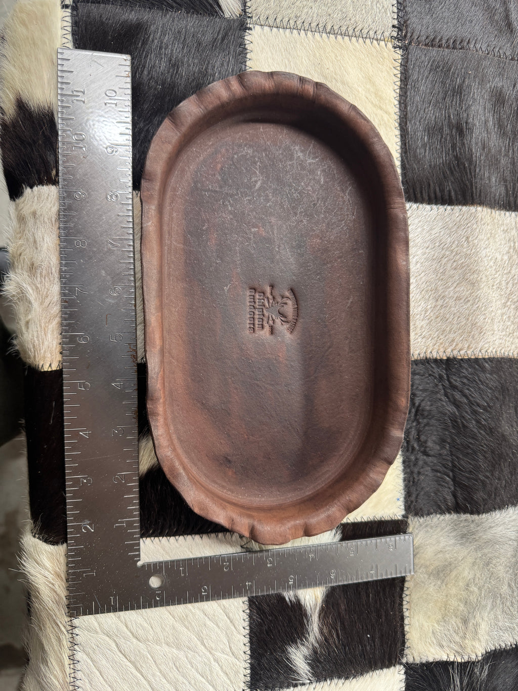 Hand made leather valet - Dark Brown