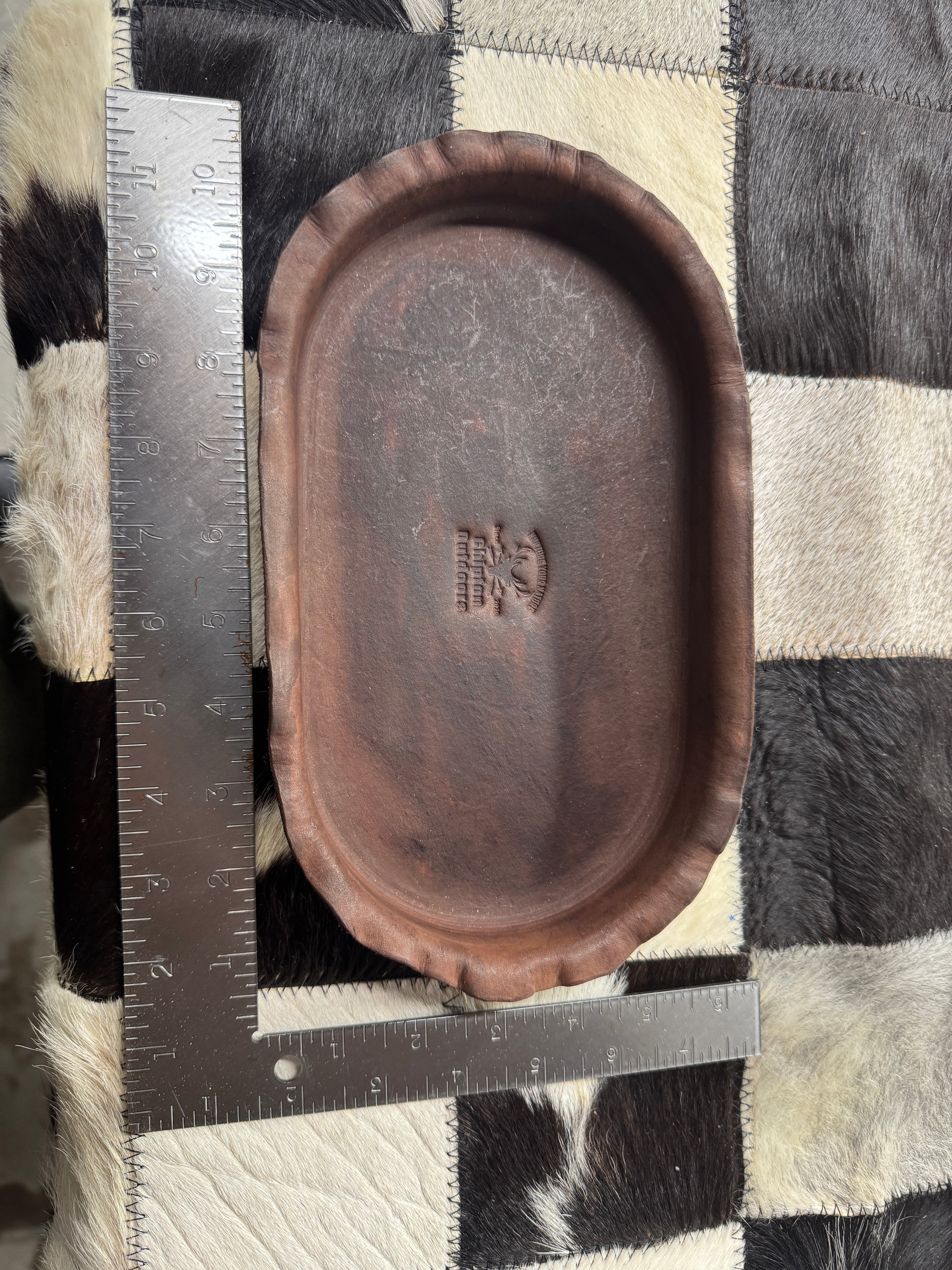 Hand made leather valet - Dark Brown