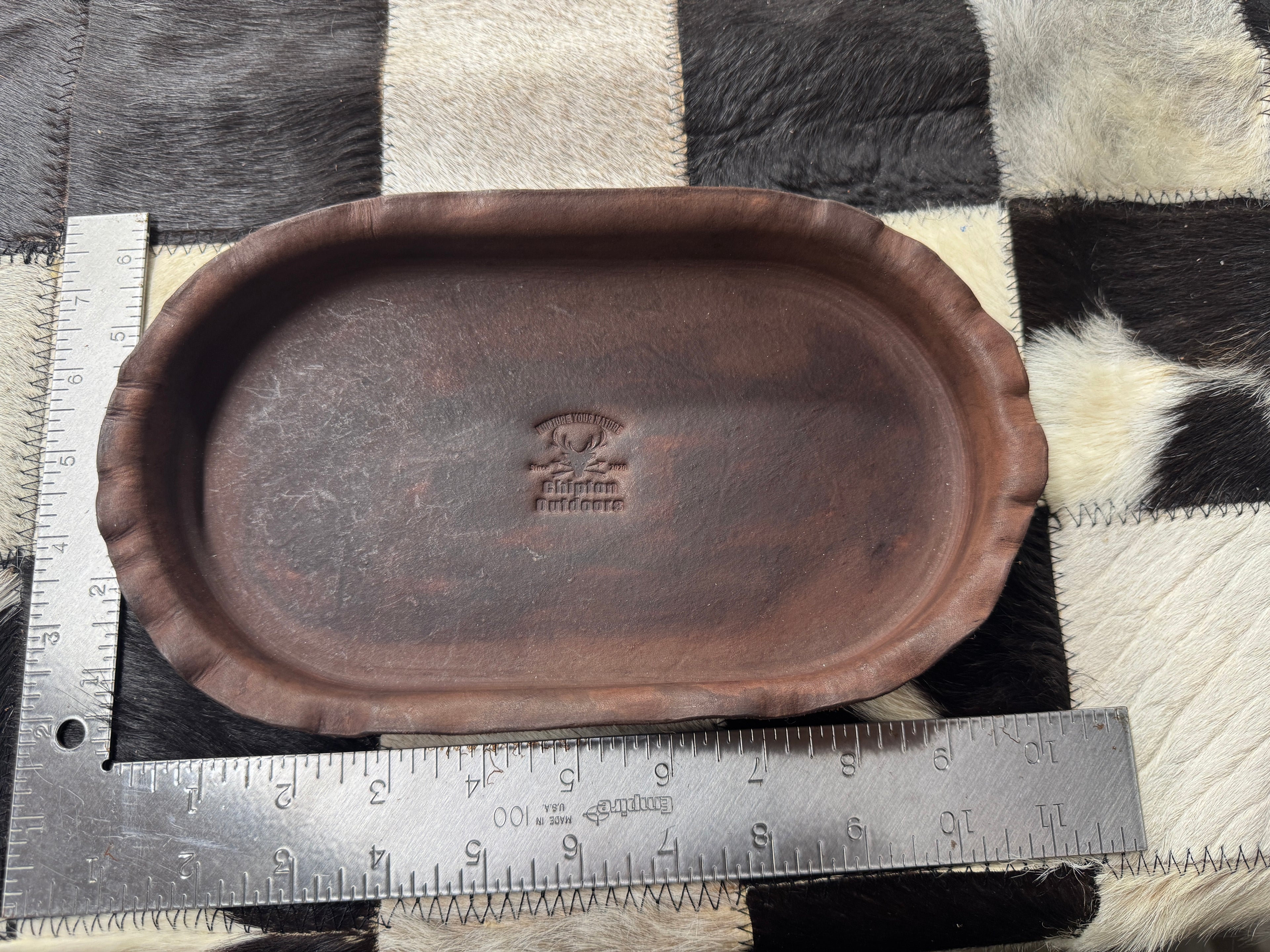 Hand made leather valet - Dark Brown
