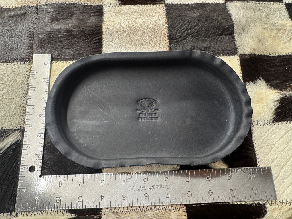 Hand made leather valet - Black